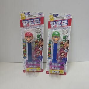 Lot Of 2-Pez Super Mario & Luigi Candy & Dispenser Collection Nintendo
